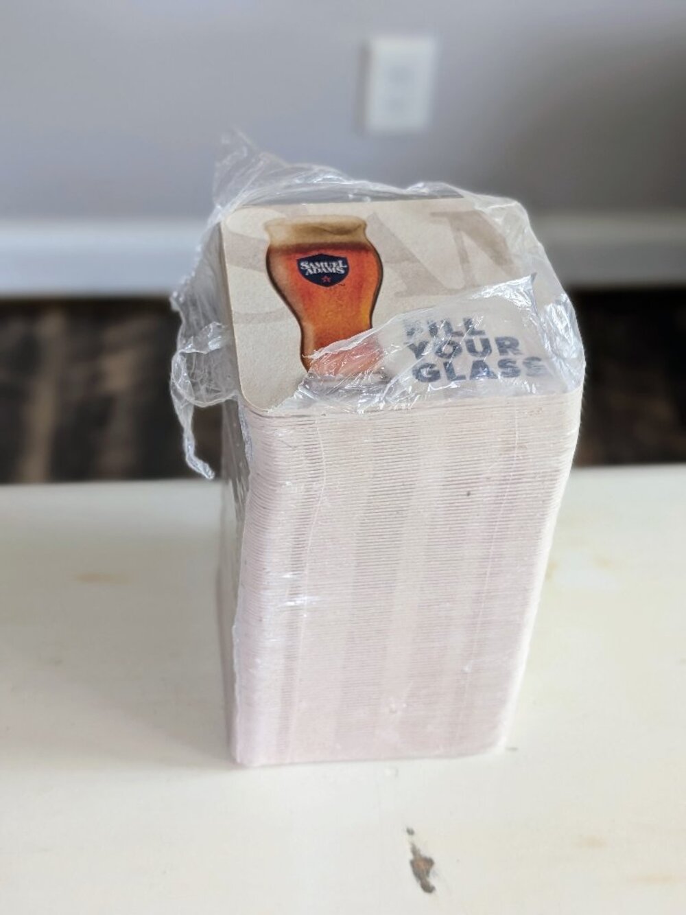 Lot of 100+ New 2017 Samuel Adams Beer Coasters Bar Man Cave Craft Beer Reusable